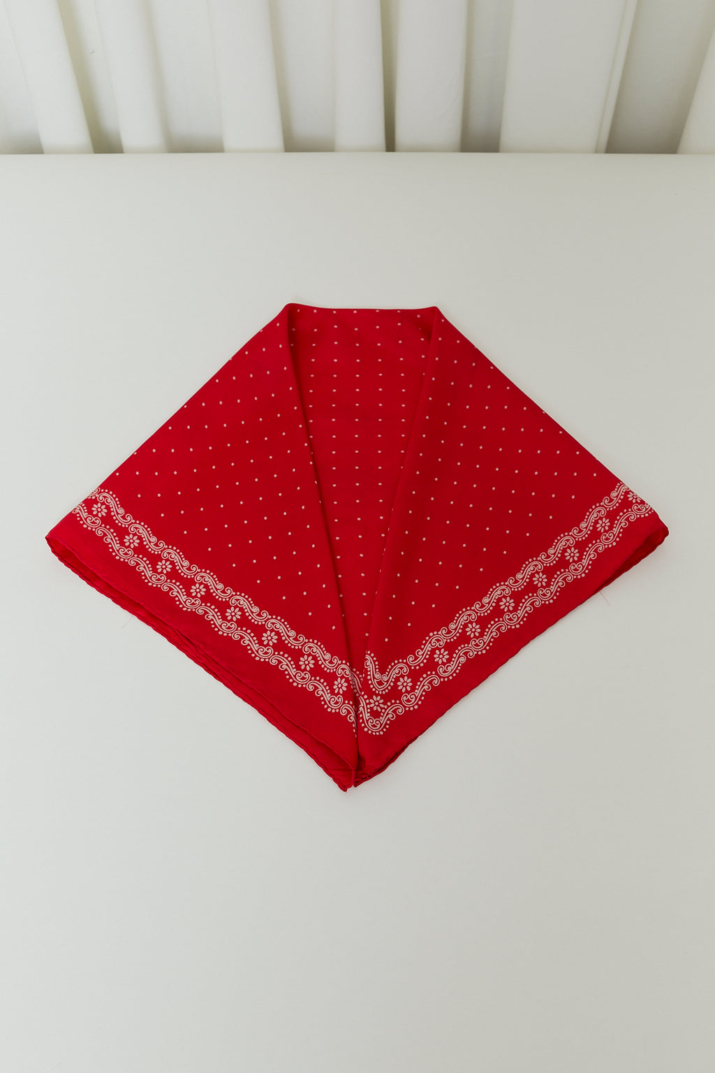 Red silk scarf