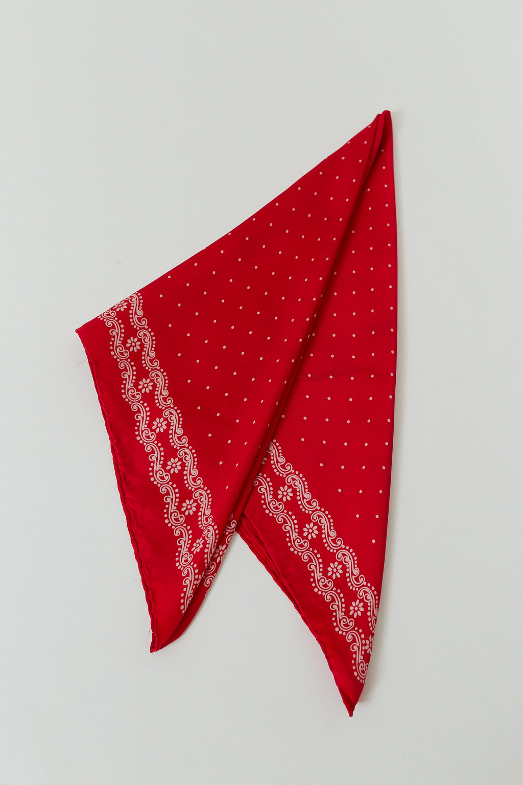 Red silk scarf
