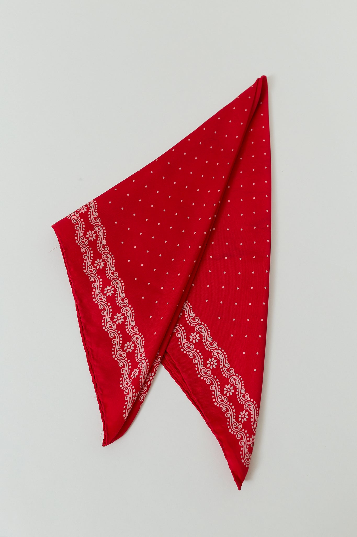 Red silk scarf