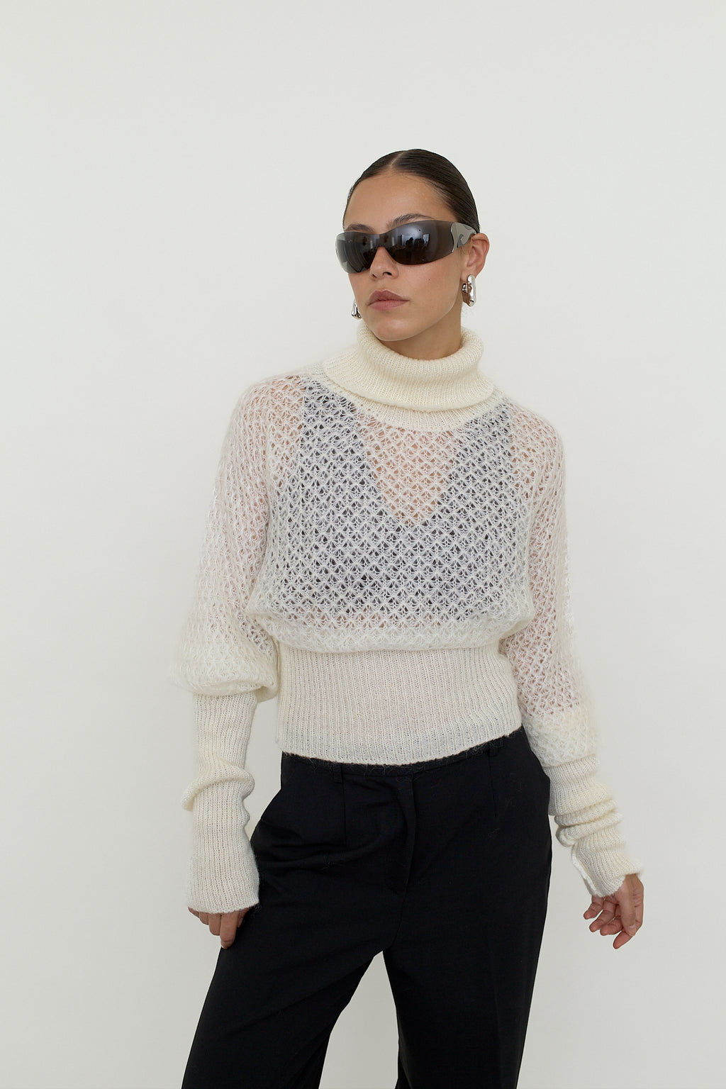 United Colors of Benetton mohair blend turtleneck jumper