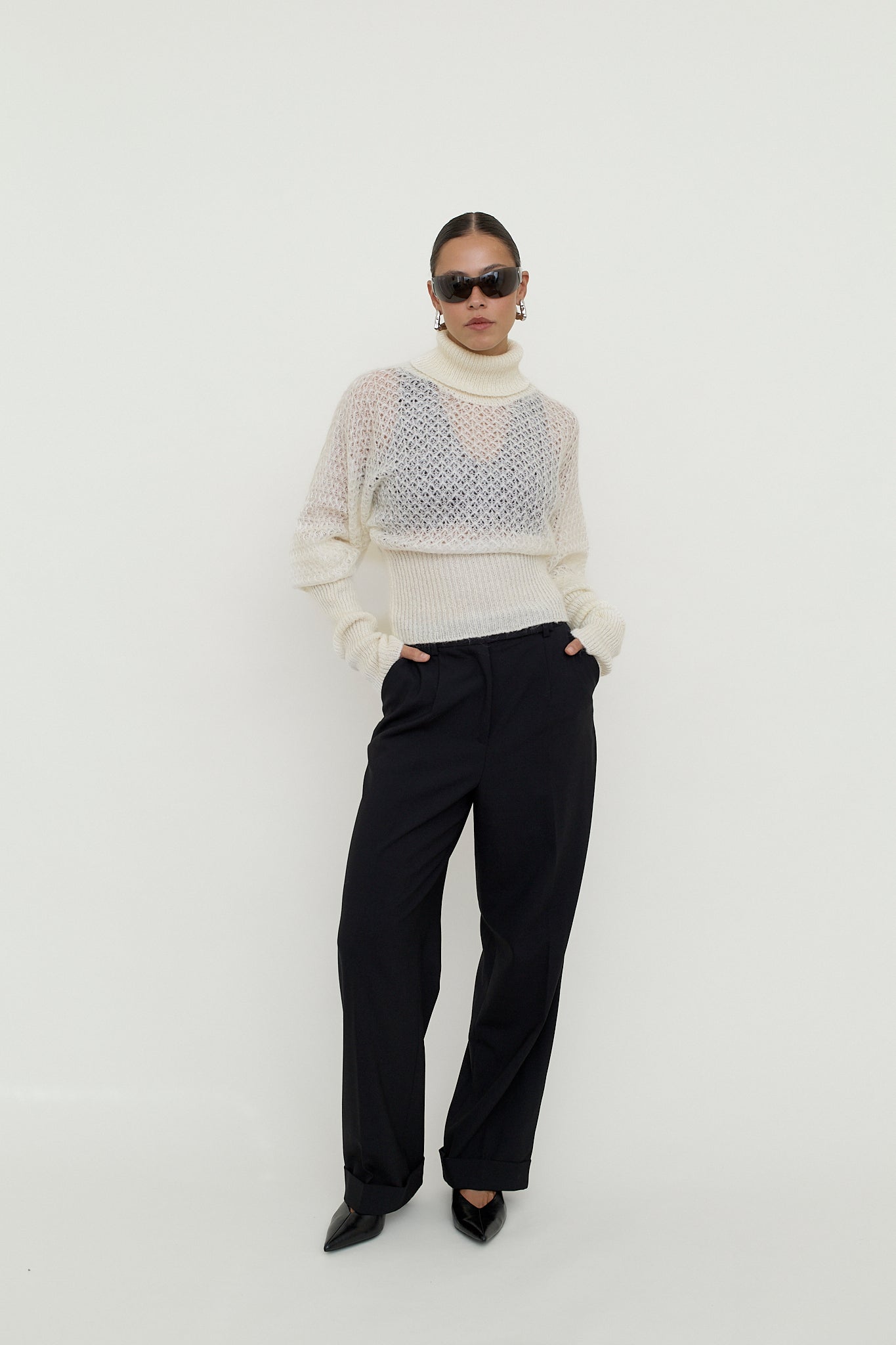 United Colors of Benetton mohair blend turtleneck jumper