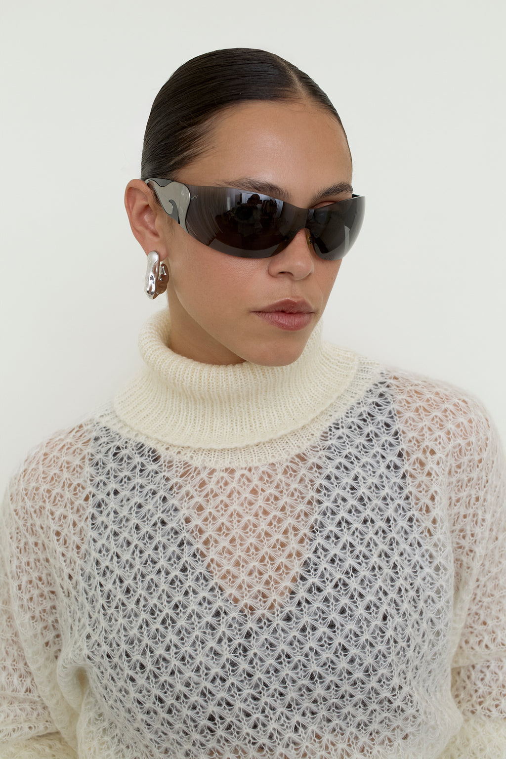 United Colors of Benetton mohair blend turtleneck jumper