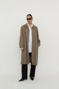 Made in England single-breasted trench coat