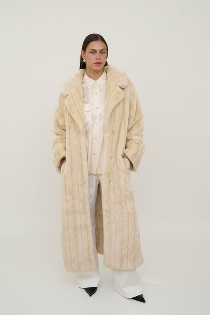 Faux fur luxury coat