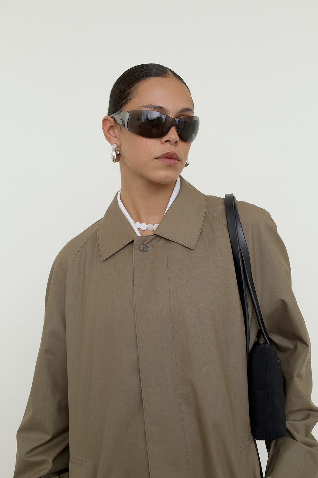 Made in England single-breasted trench coat
