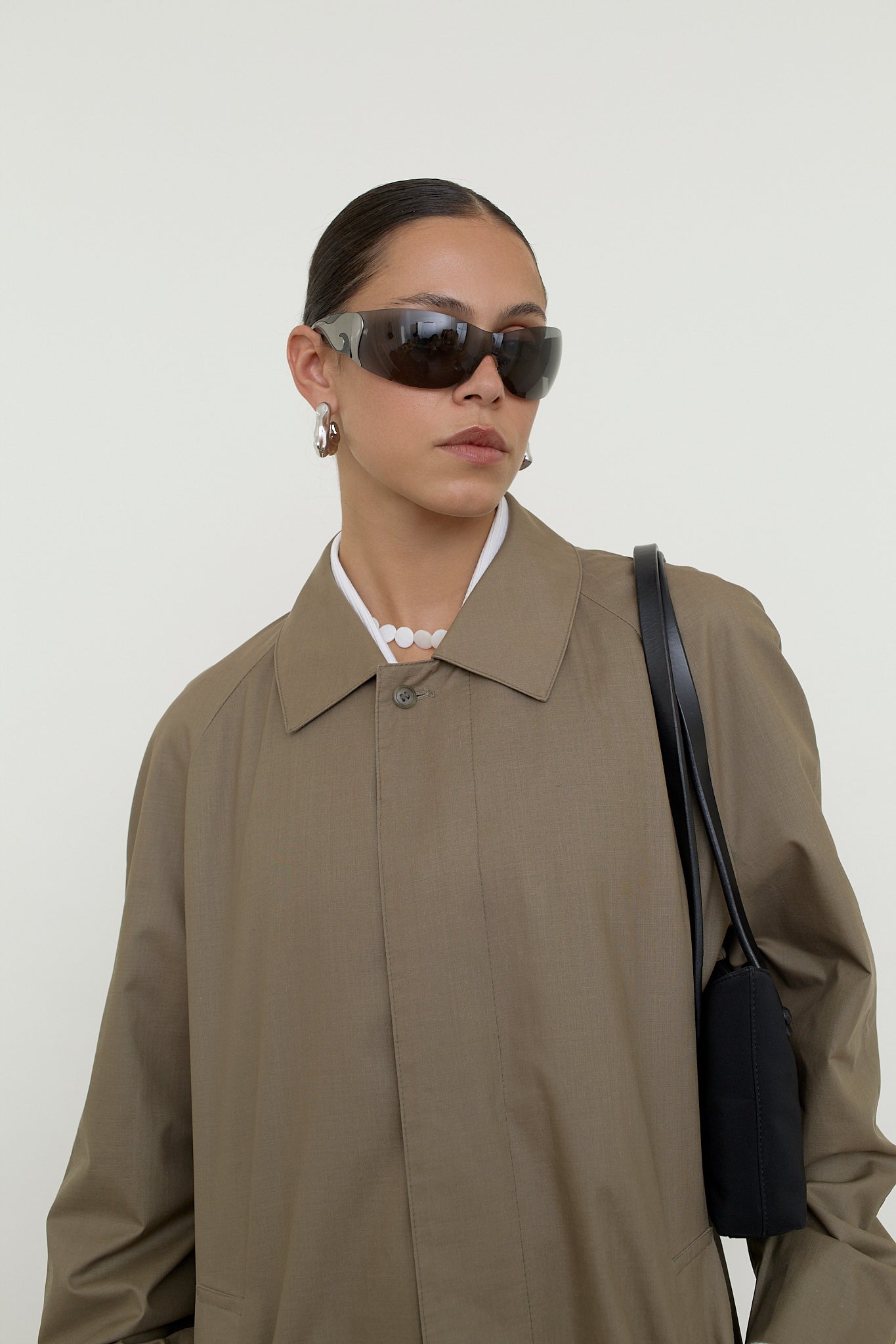 Made in England single-breasted trench coat
