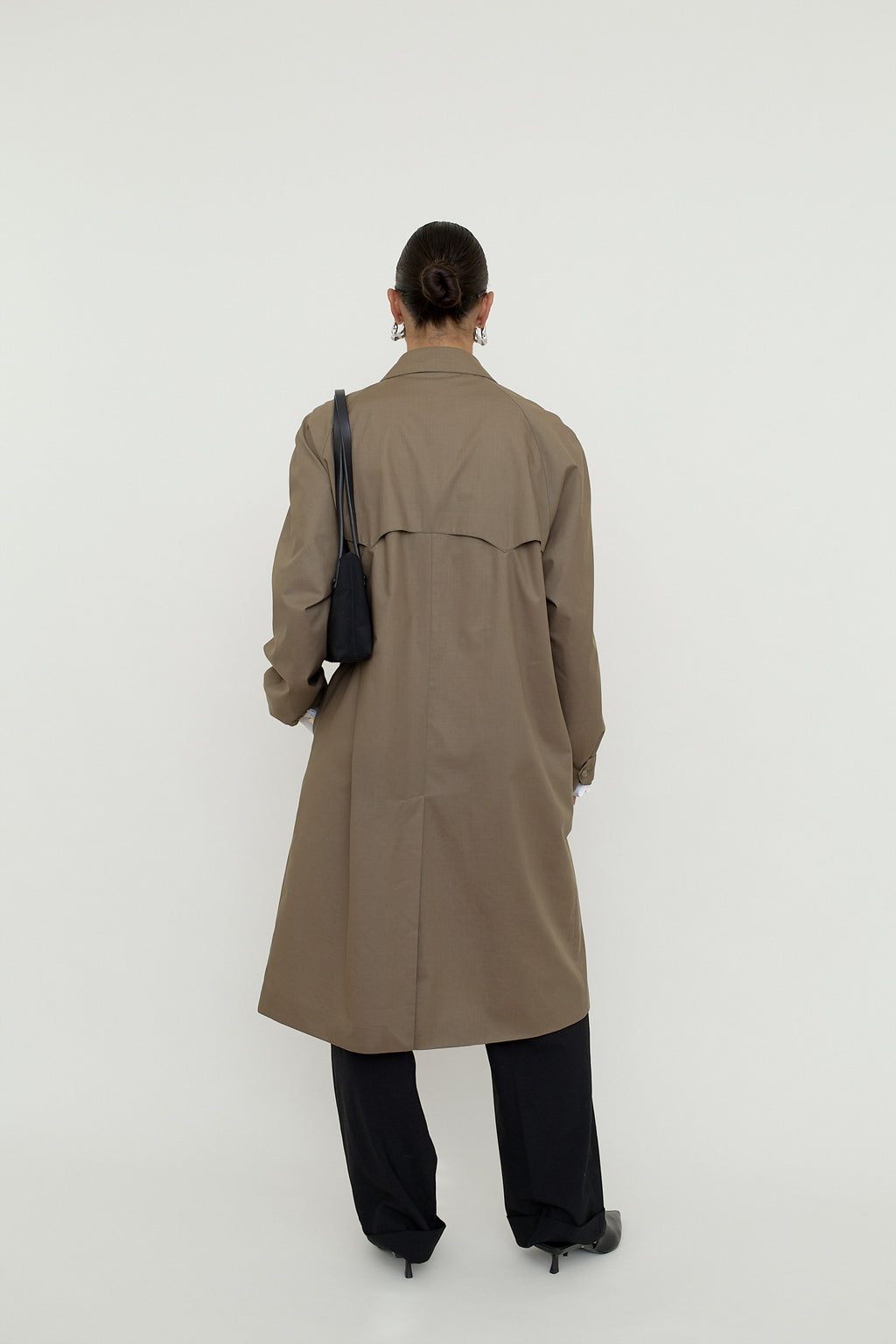 Made in England single-breasted trench coat