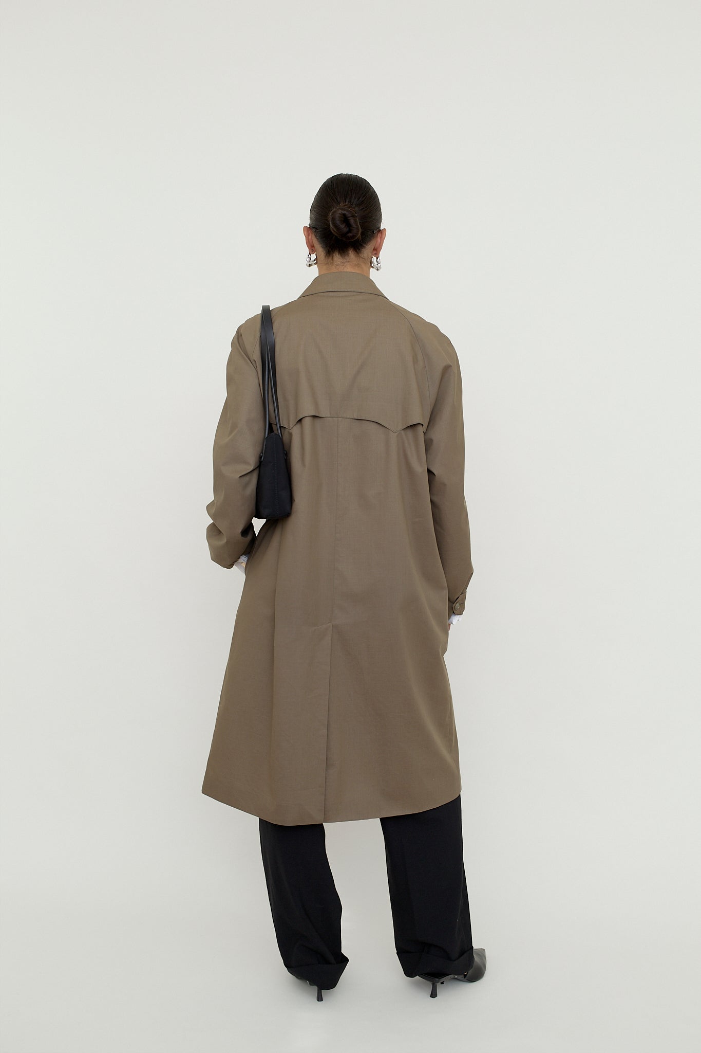 Made in England single-breasted trench coat