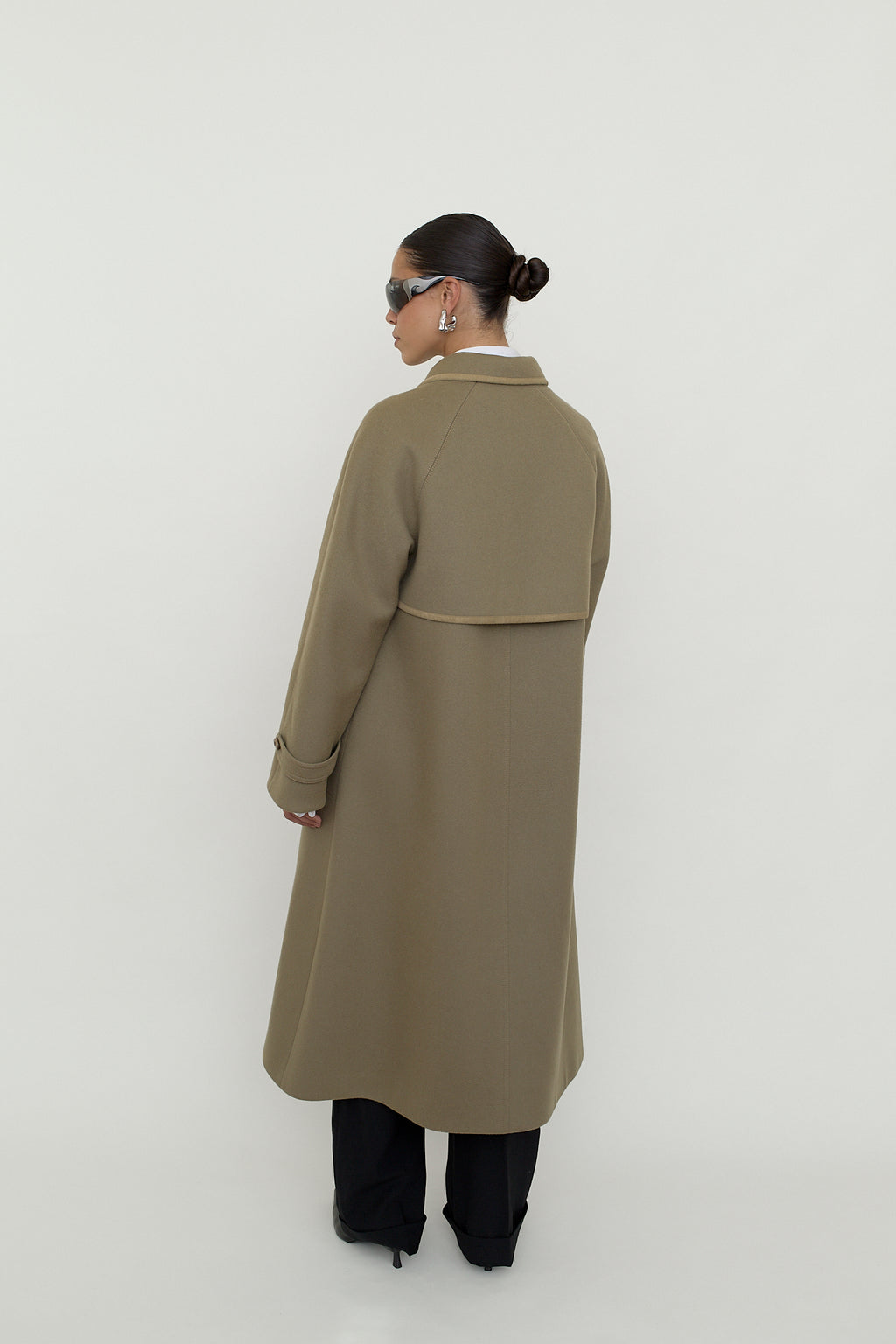 Pure new wool swing coat