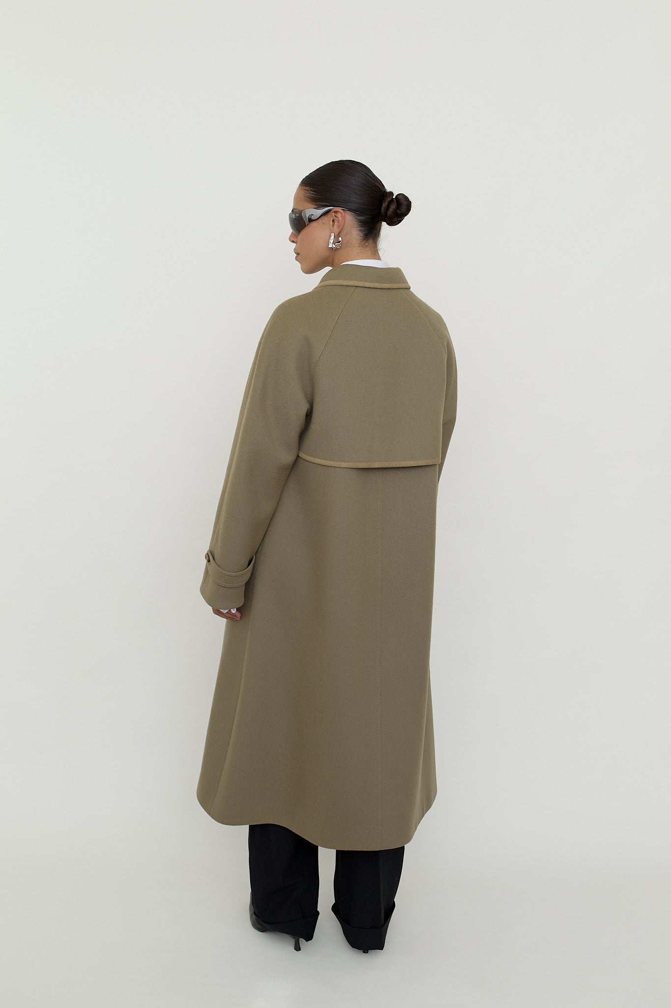 Pure new wool swing coat