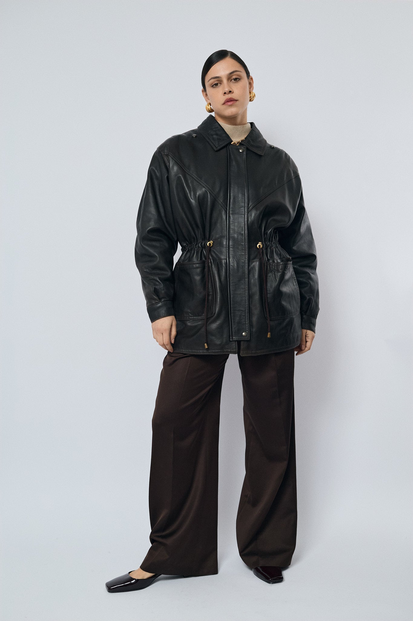 Ultra soft padded leather parka
