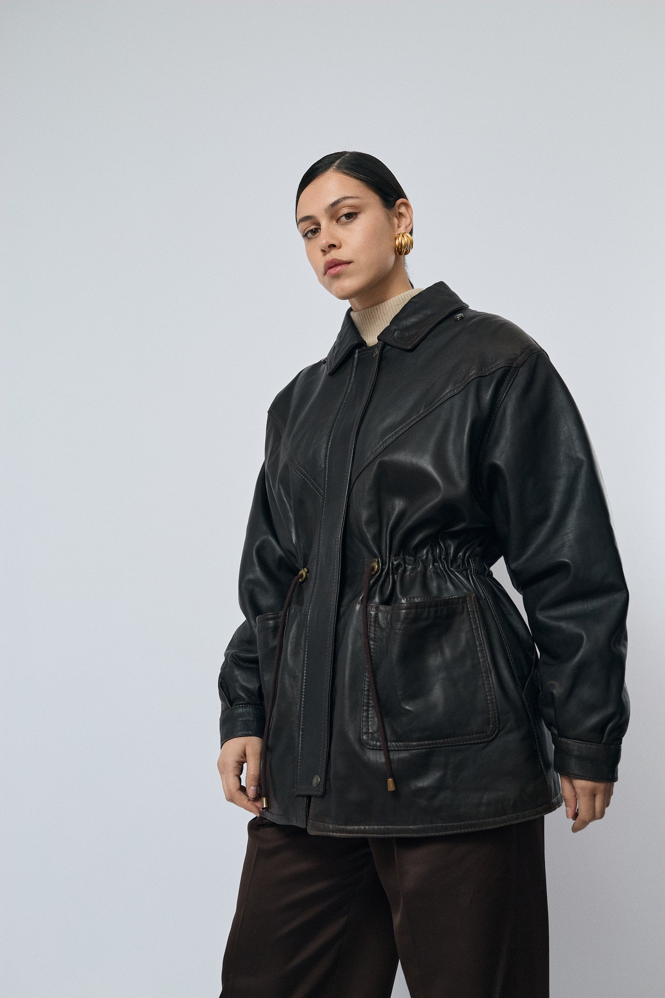 Ultra soft padded leather parka