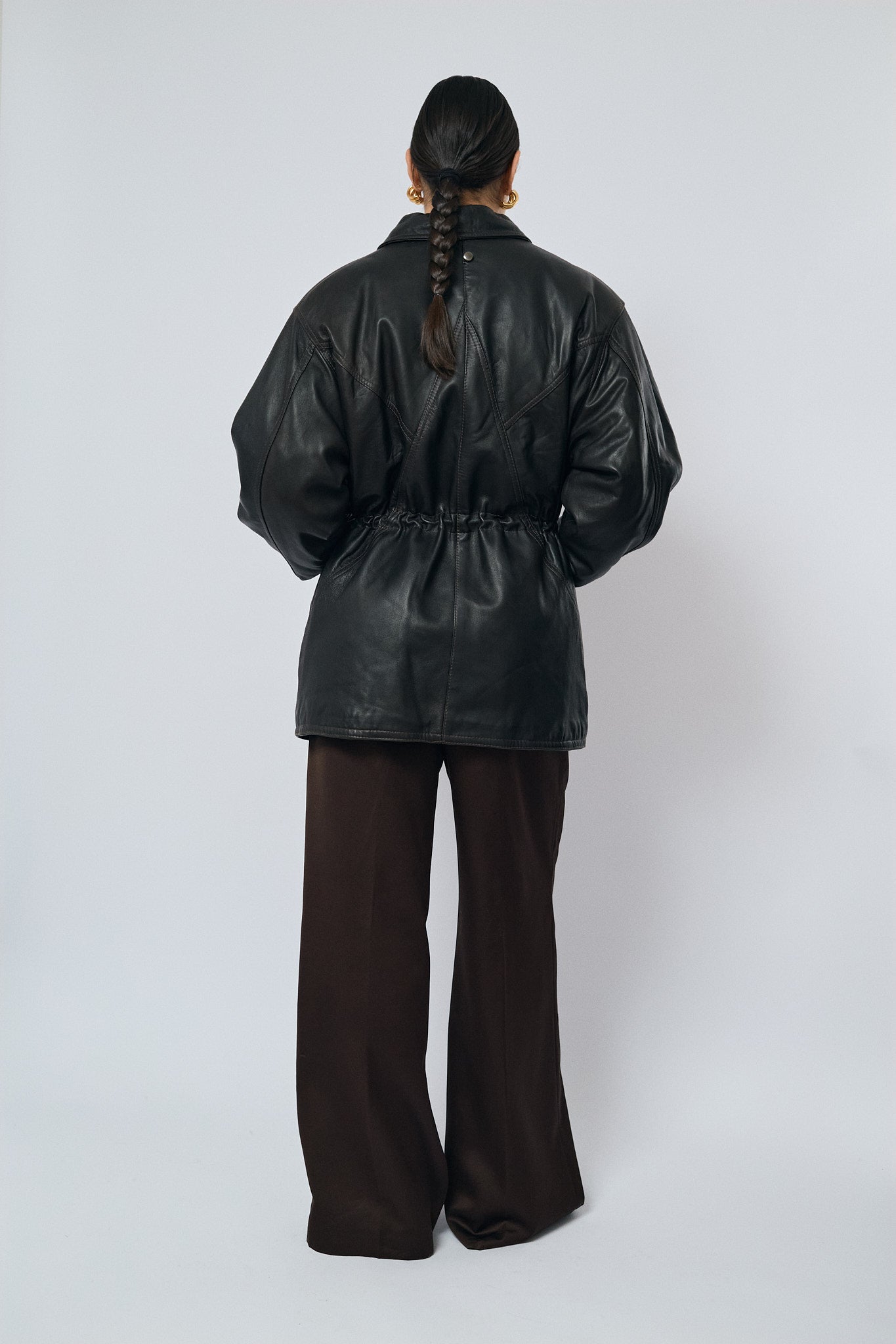 Ultra soft padded leather parka