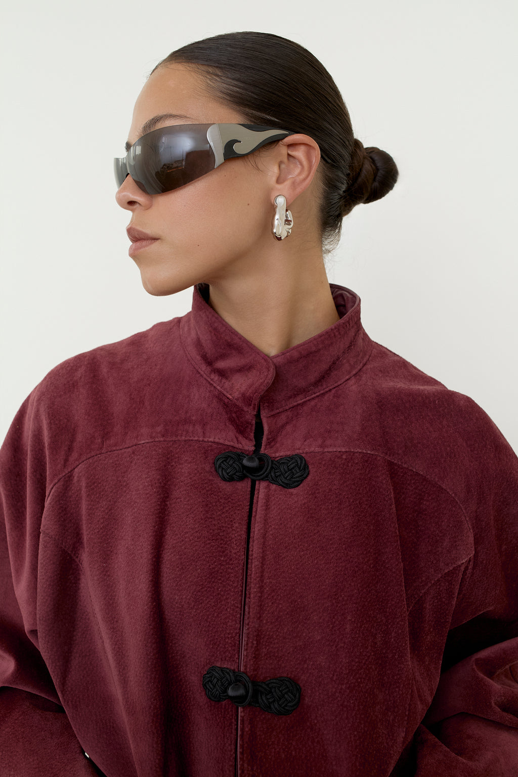 Suede toggle jacket