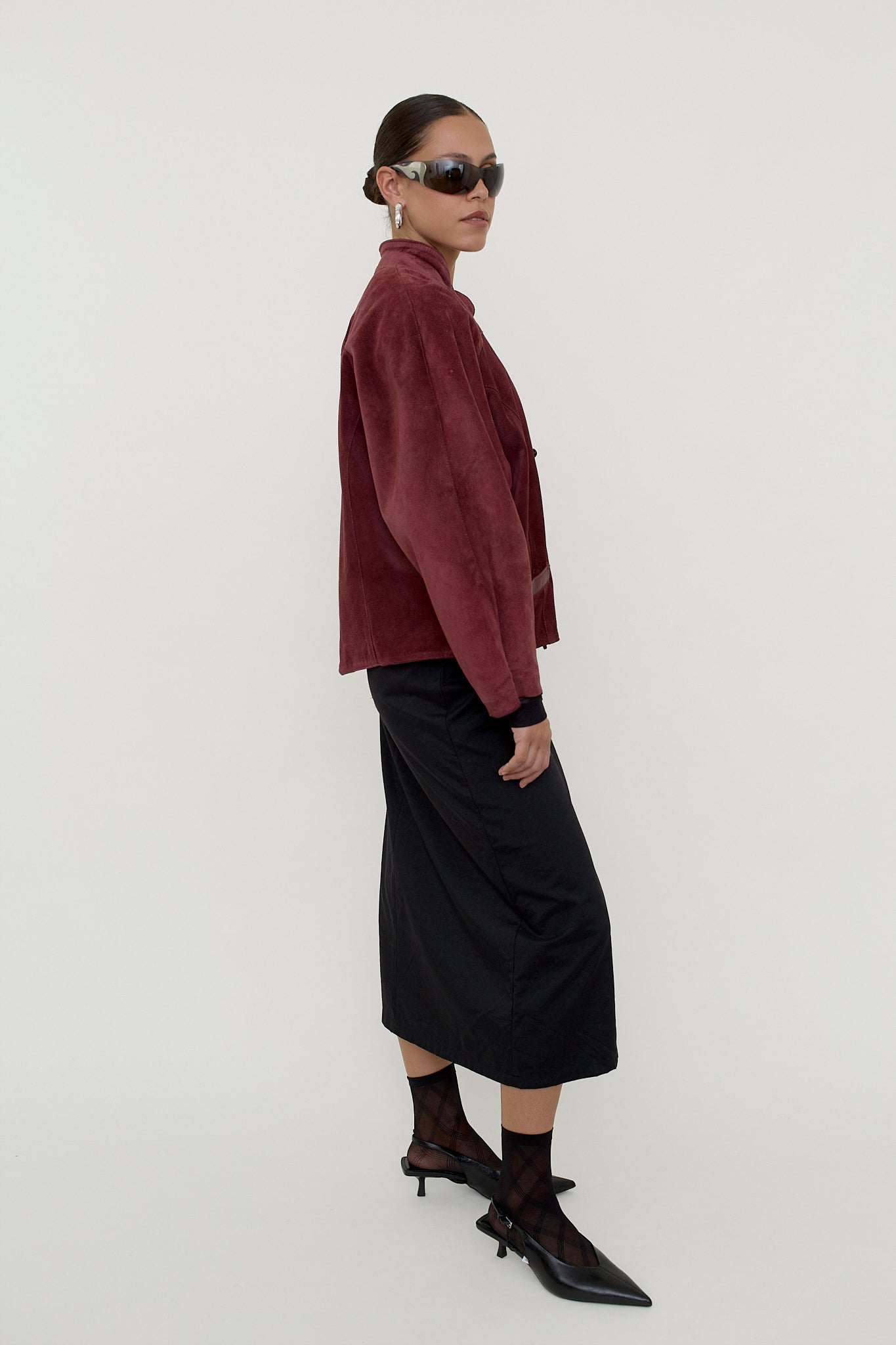 Suede toggle jacket