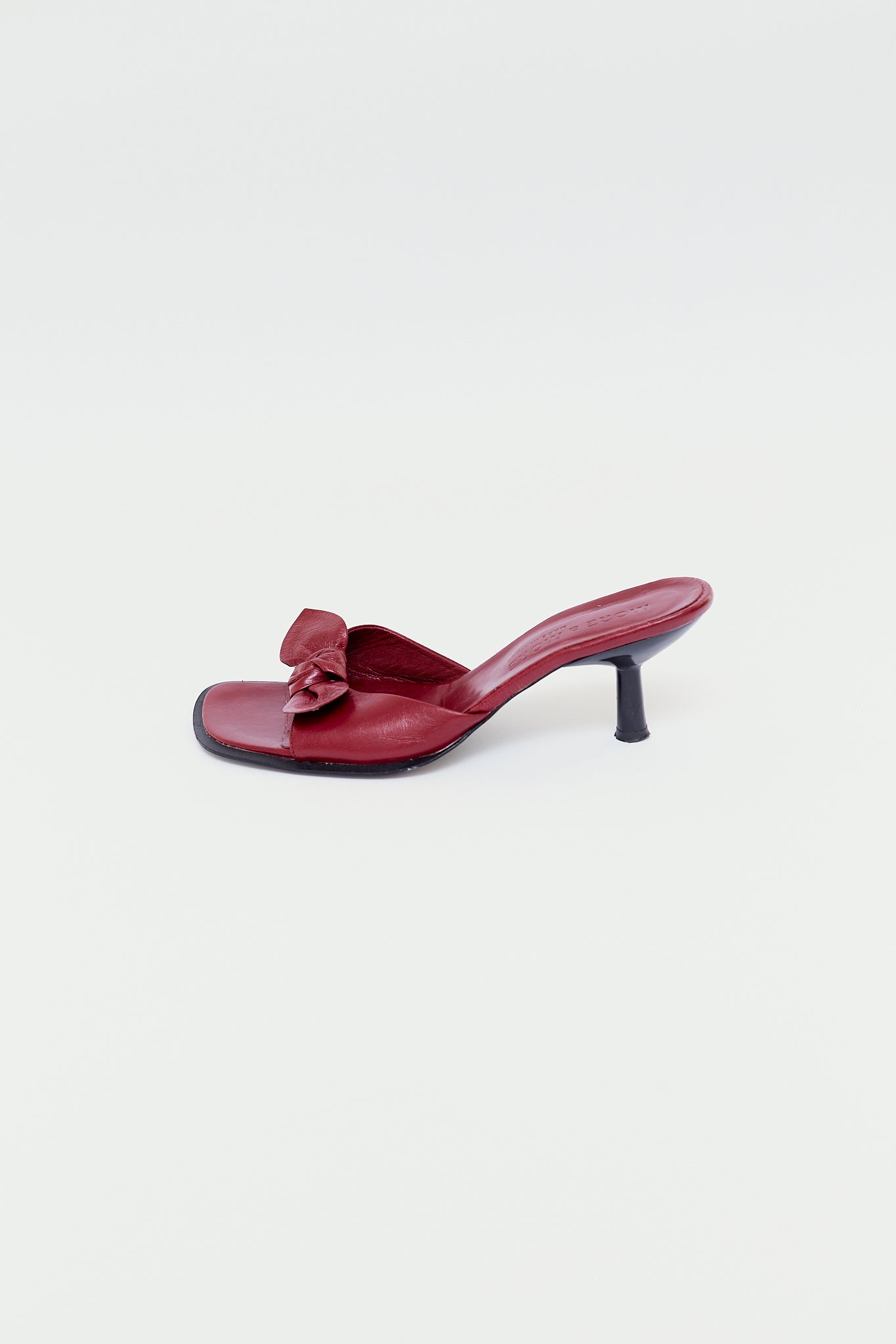 Vintage leather mules