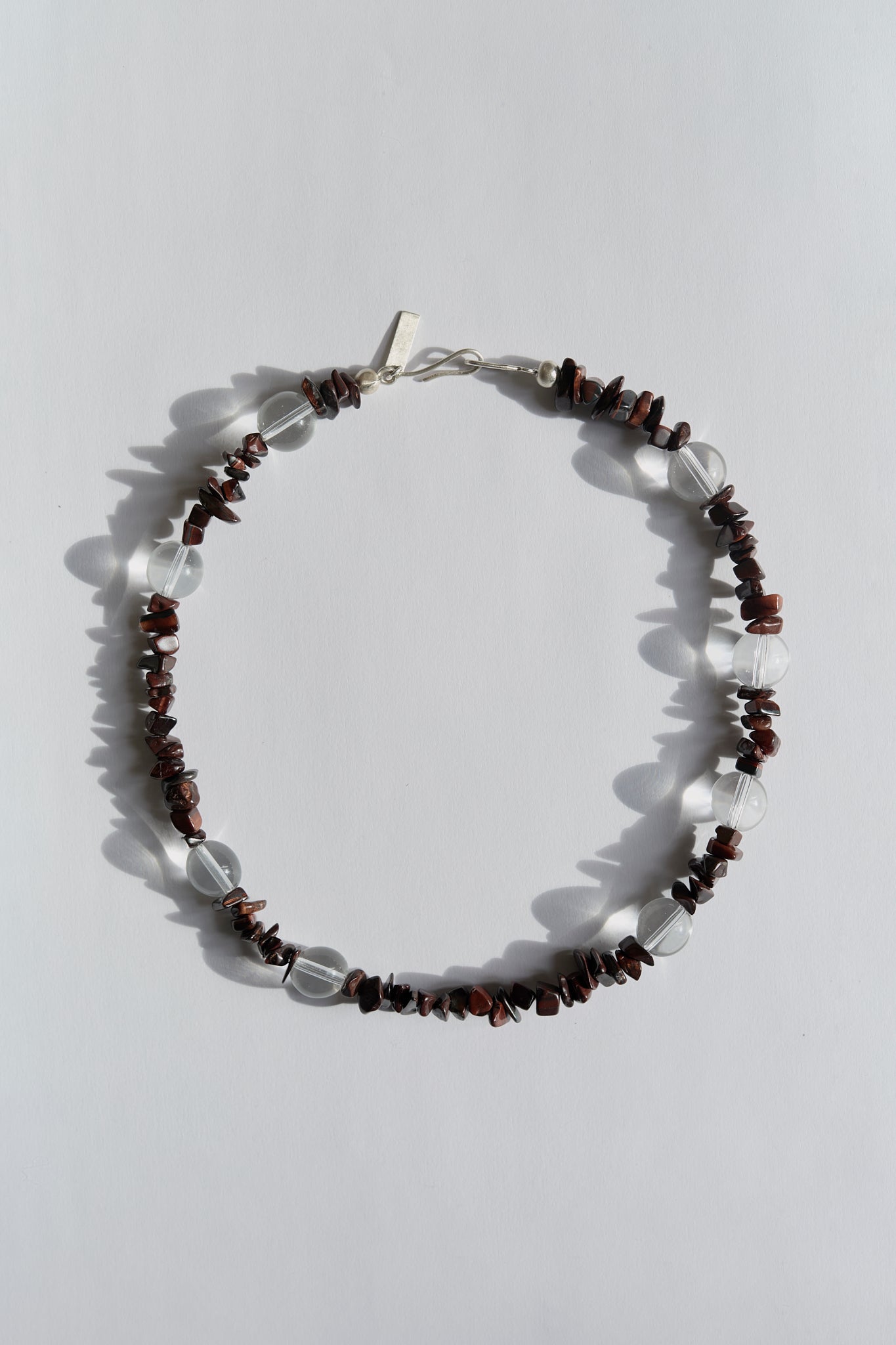 Bull’s eye and quartz necklace