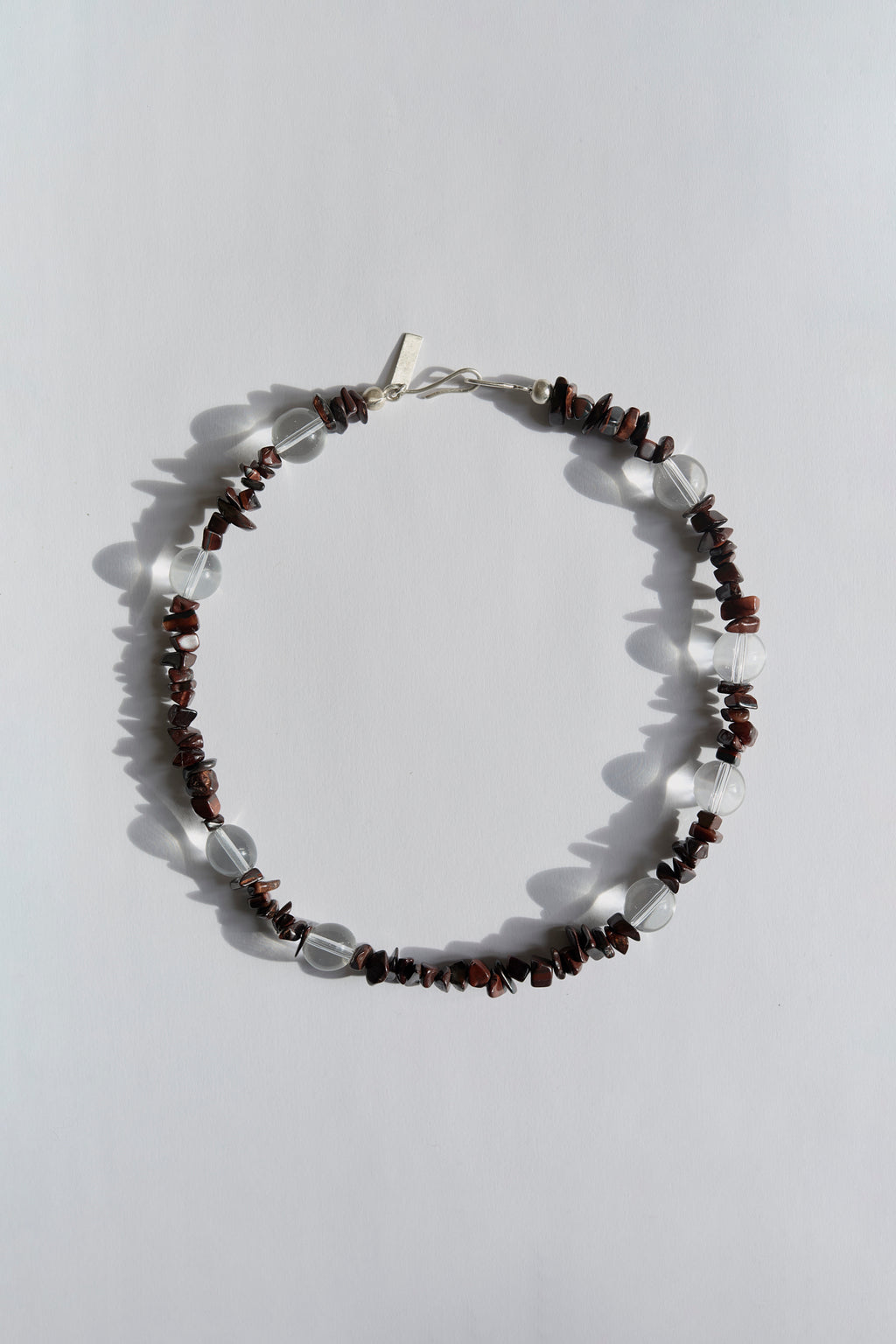 Bull’s eye and quartz necklace