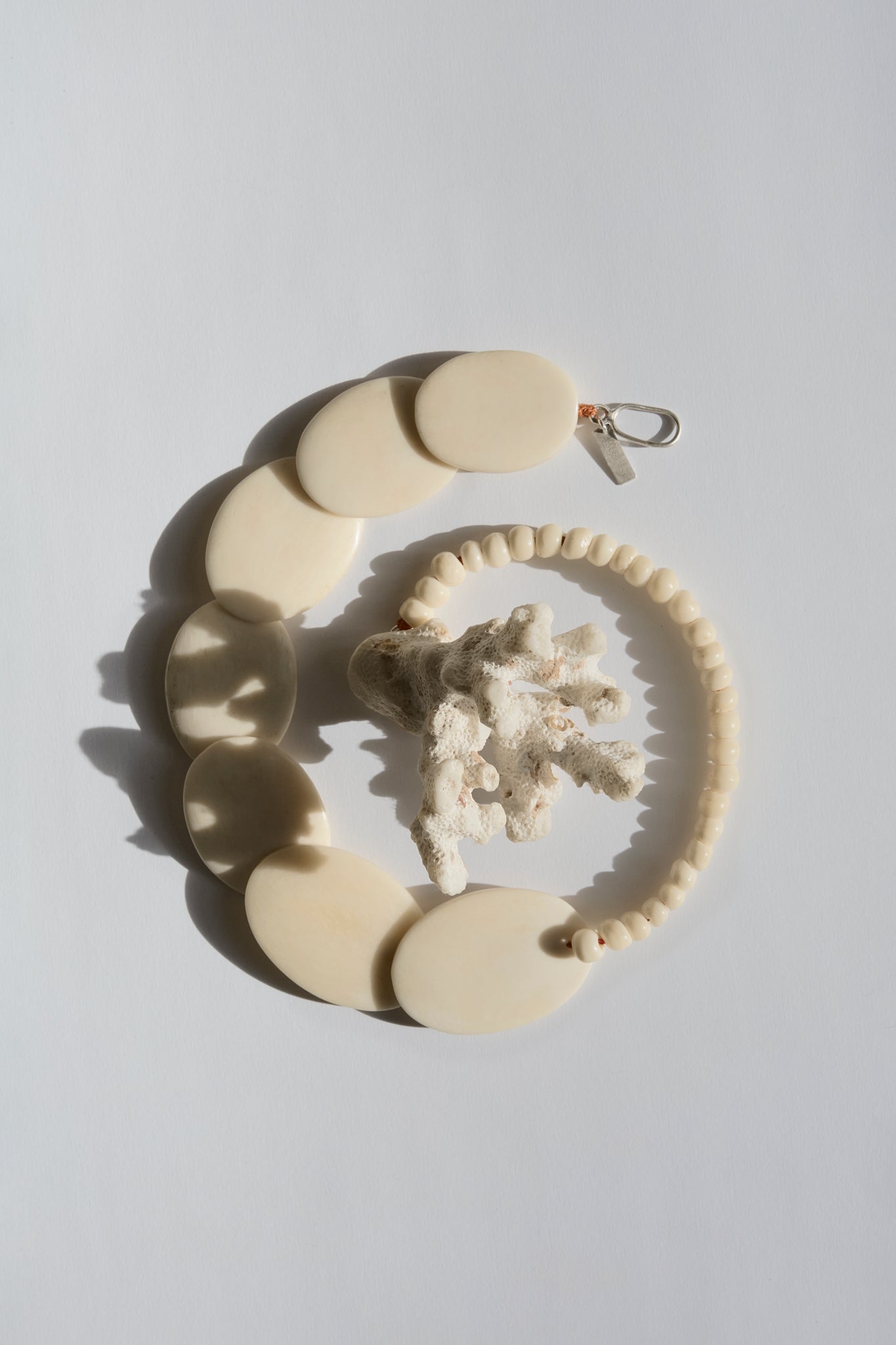 Ivory bone asymmetry necklace