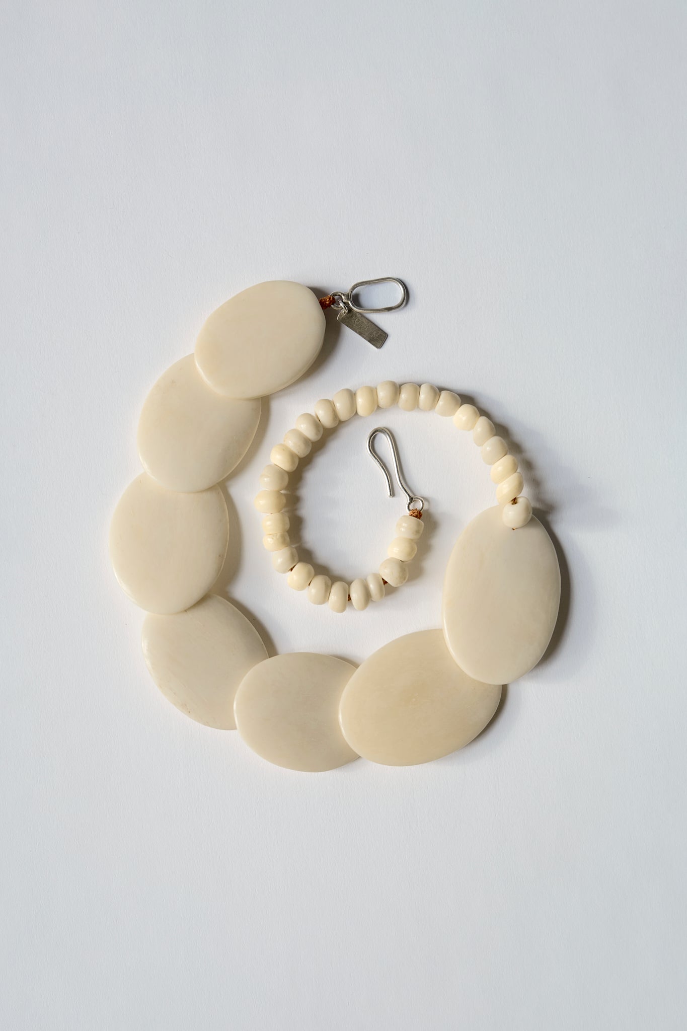 Ivory bone asymmetry necklace