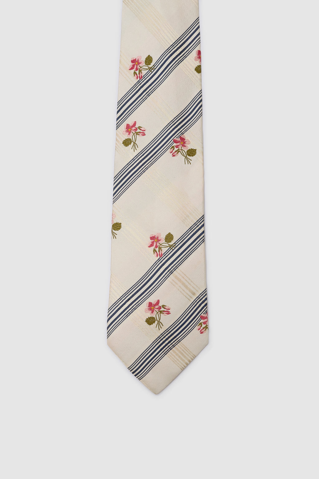 Kenzo floral striped silk tie