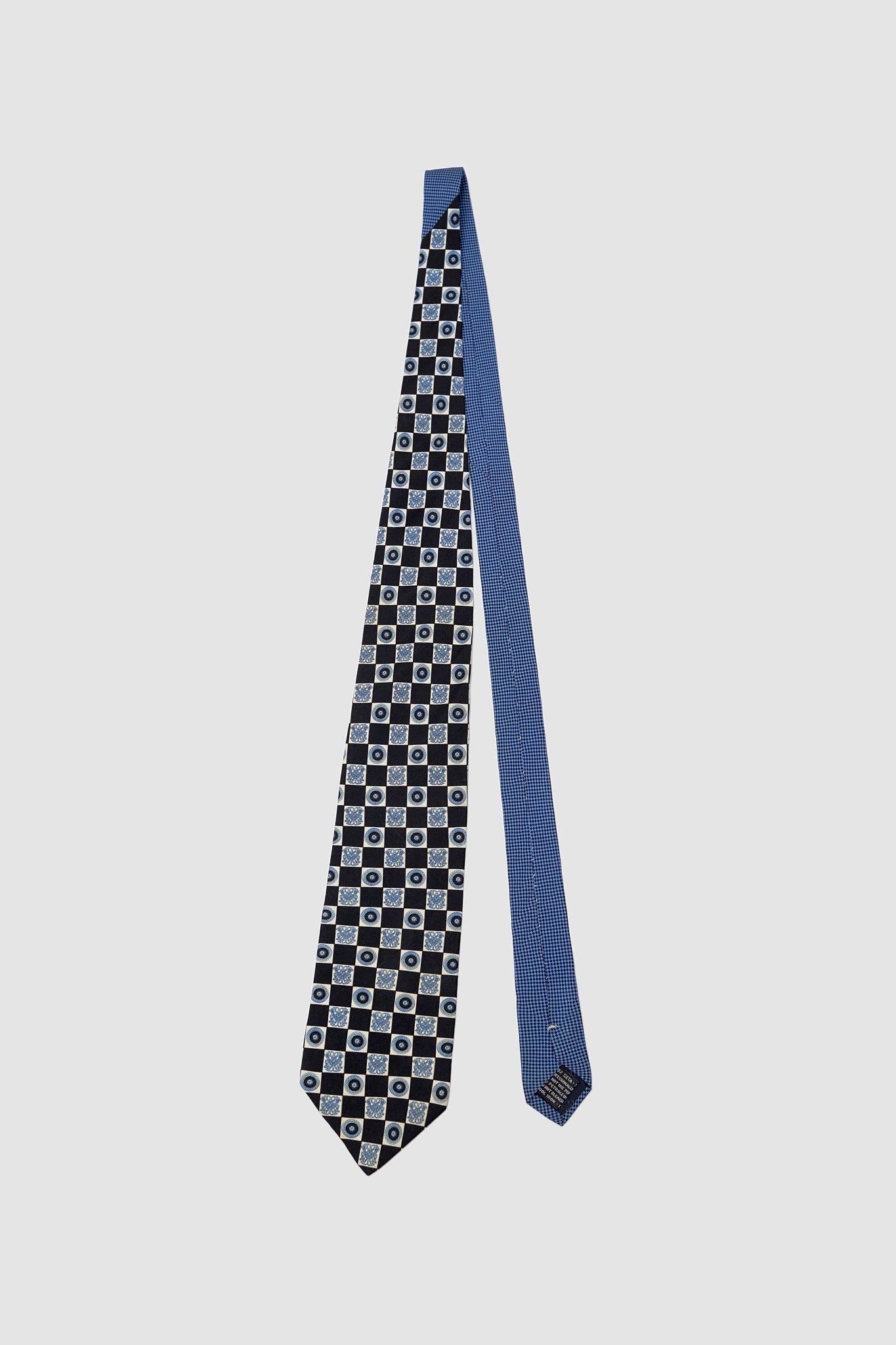 Versace check silk tie