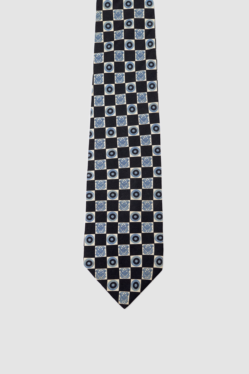Versace check silk tie
