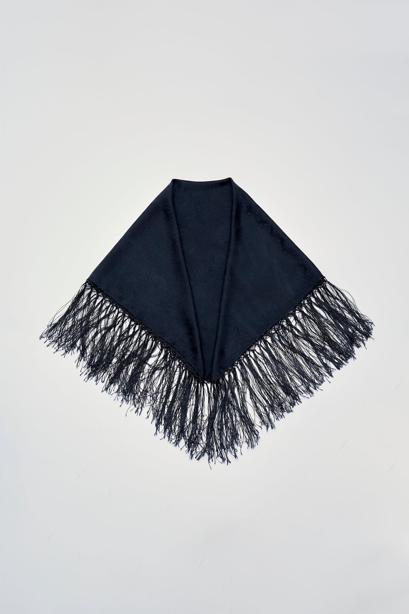 Silk fringe scarf