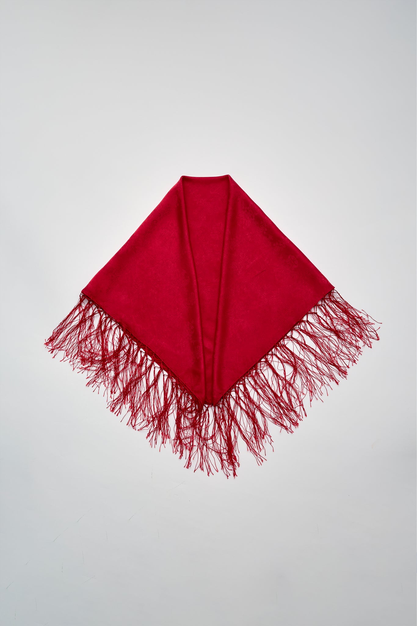 Silk fringe scarf