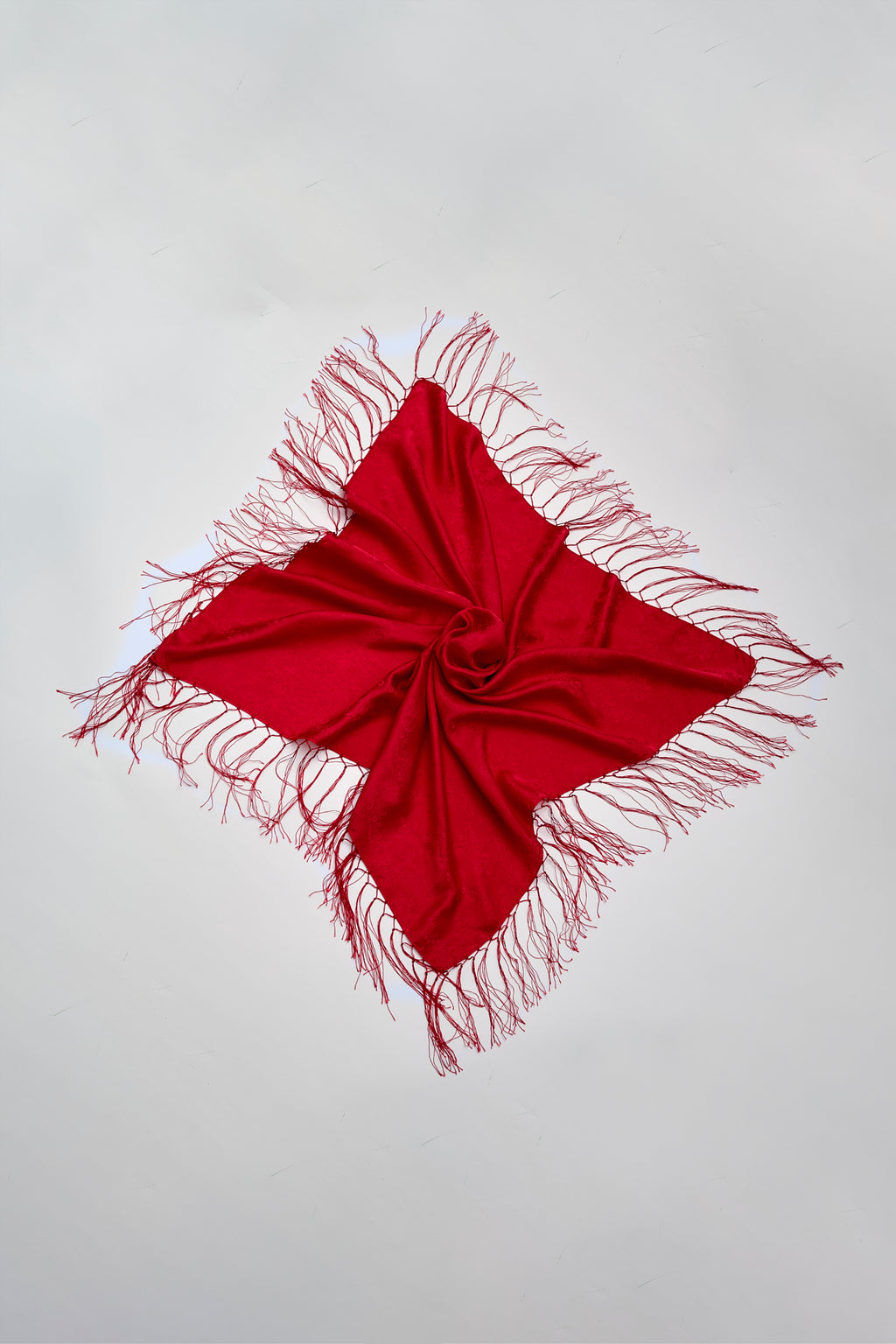 Silk fringe scarf