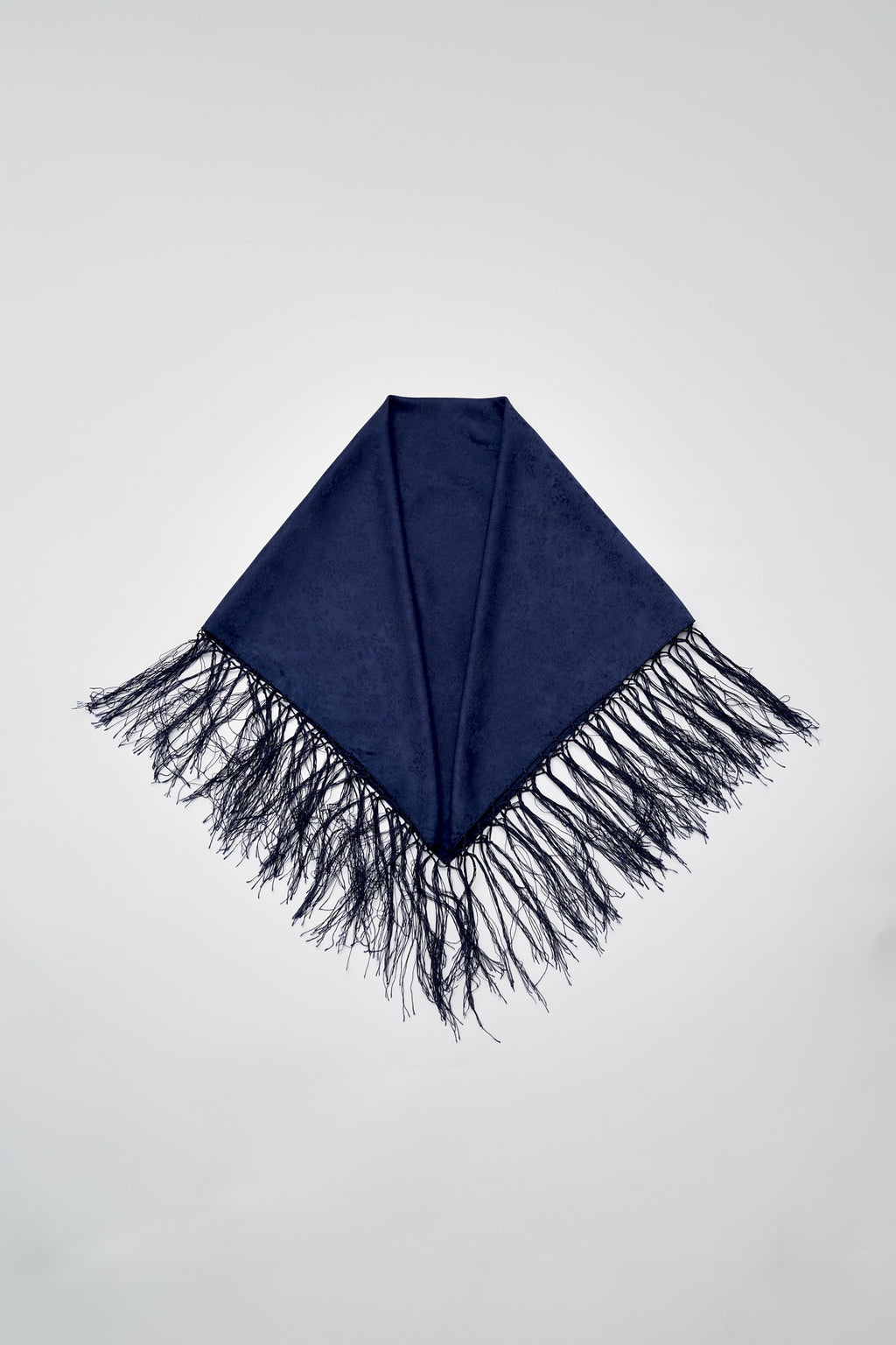 Silk fringe scarf