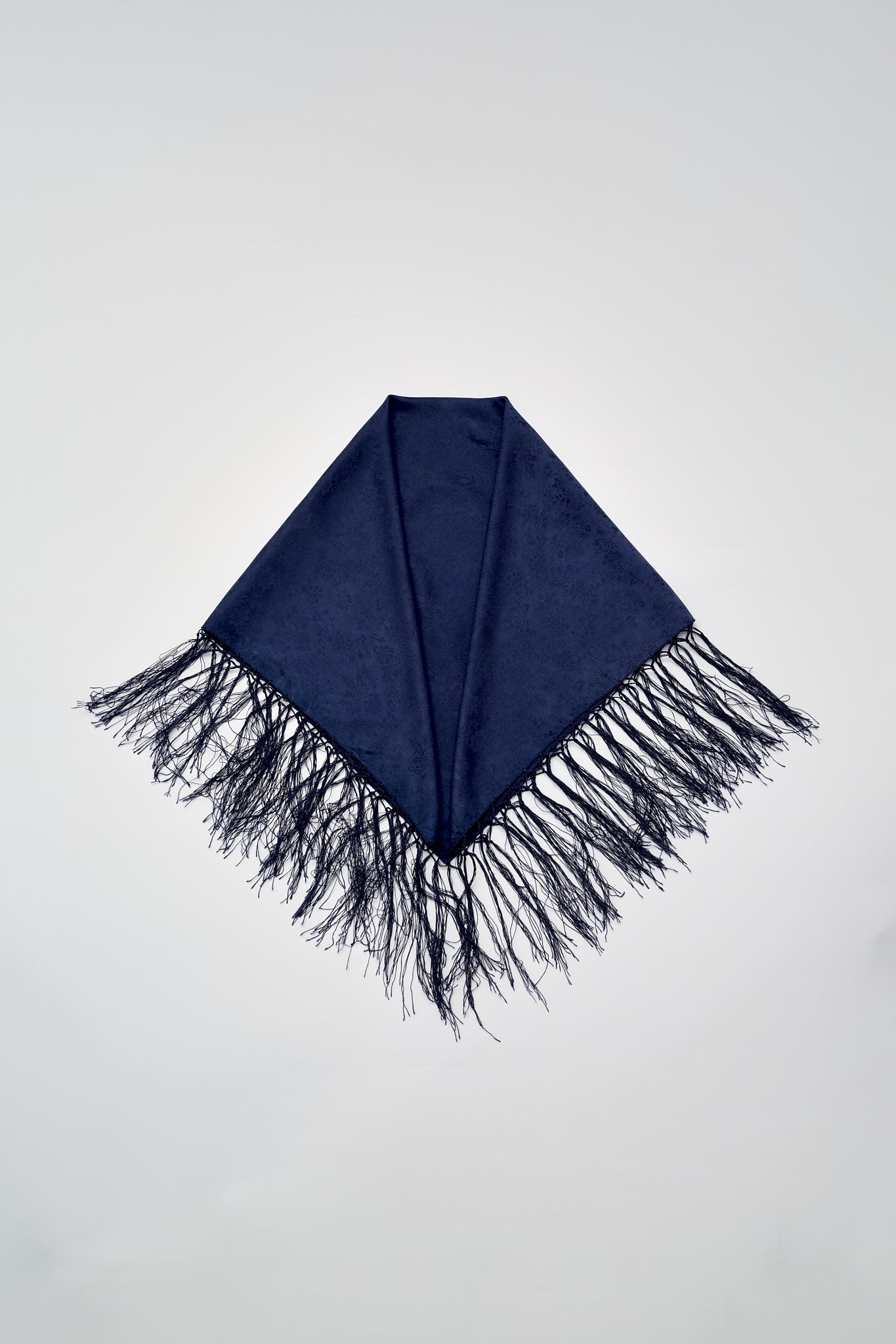 Silk fringe scarf