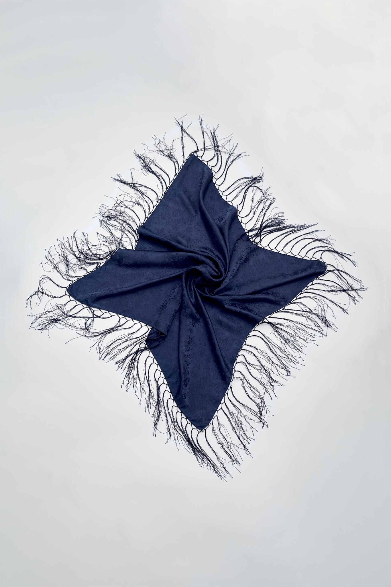 Silk fringe scarf