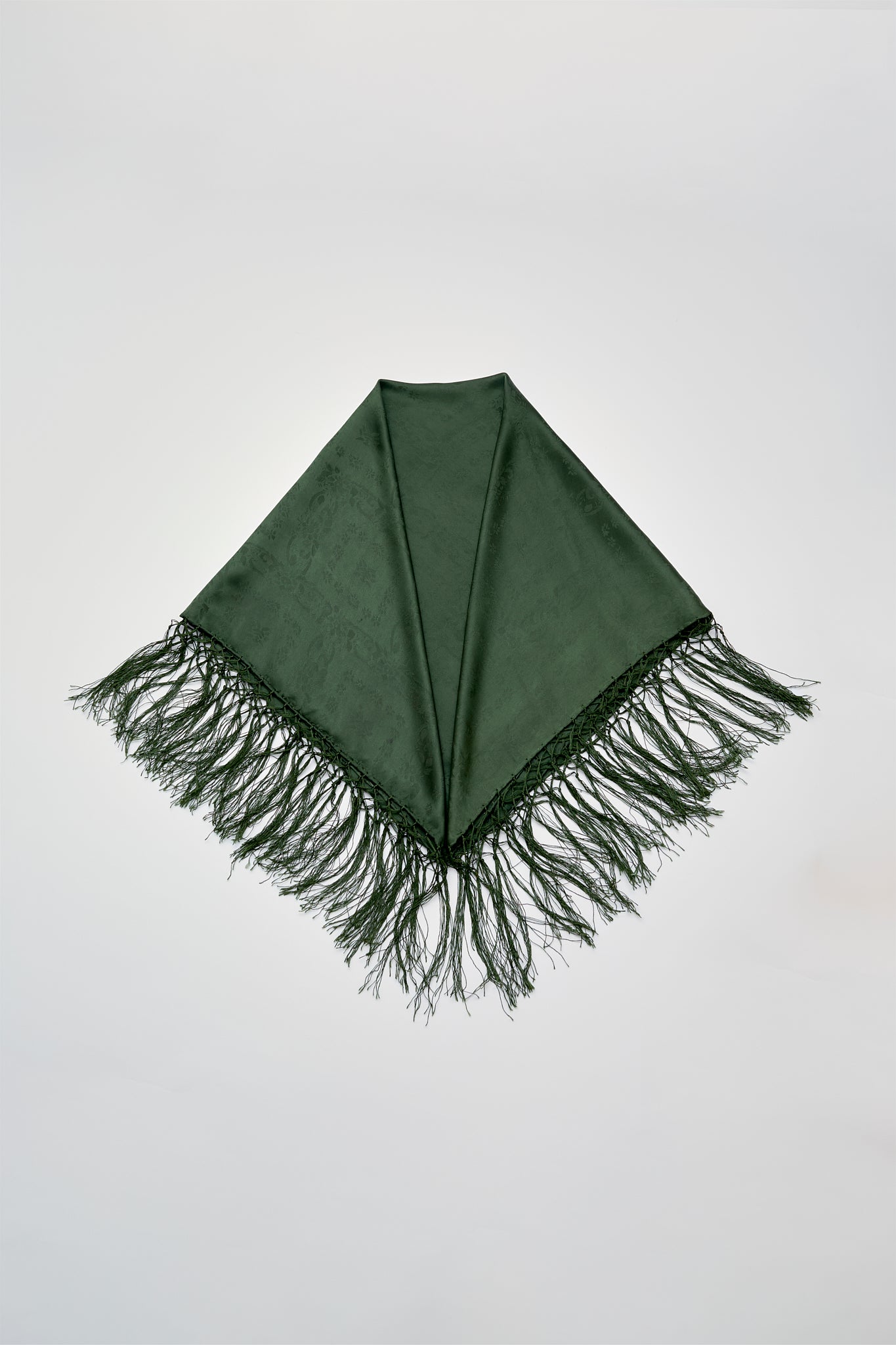 Silk fringe scarf
