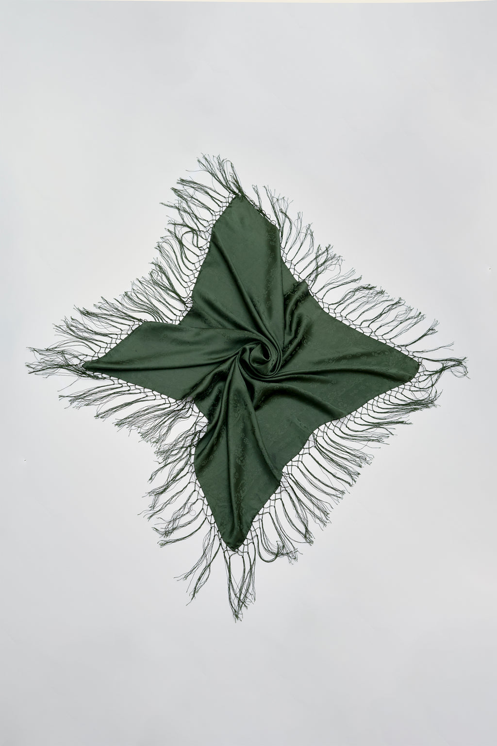 Silk fringe scarf