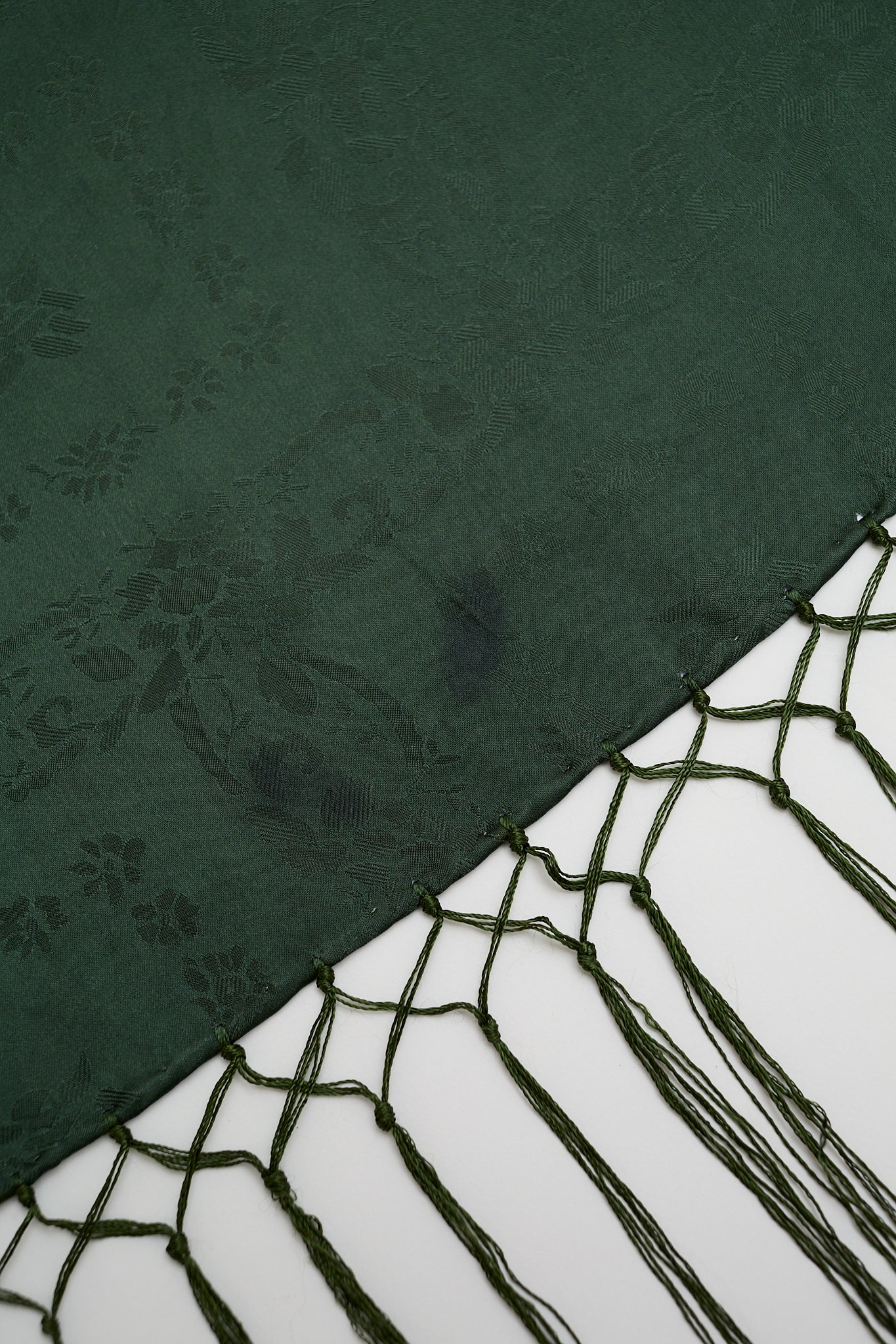 Silk fringe scarf