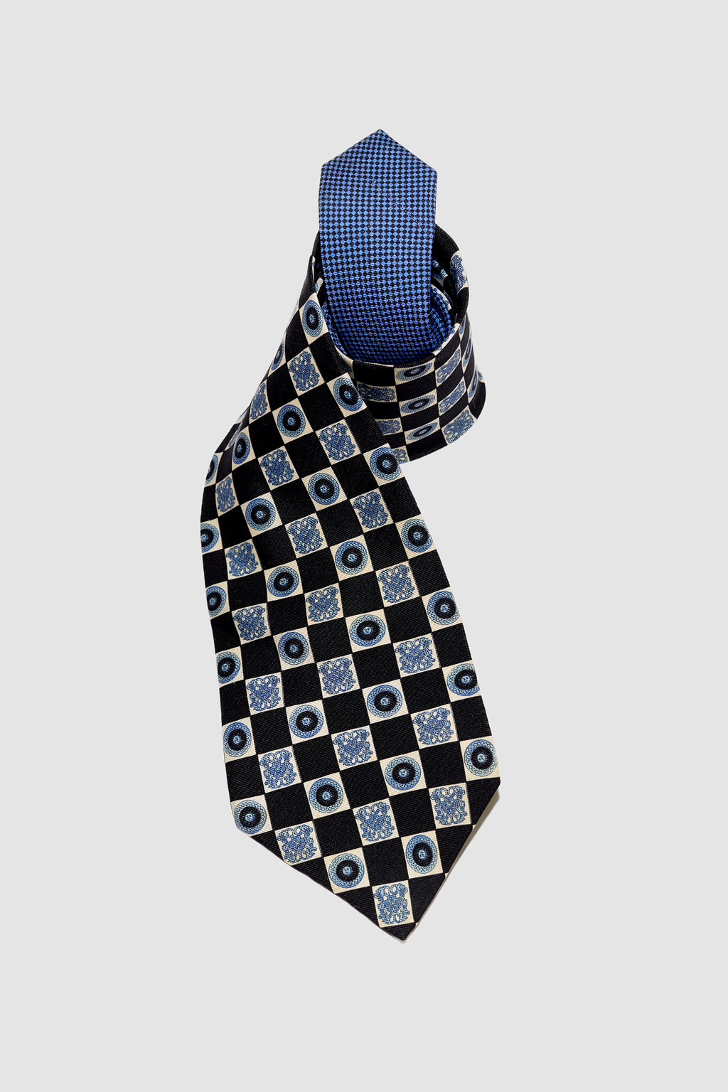 Versace check silk tie