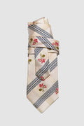 Kenzo floral striped silk tie