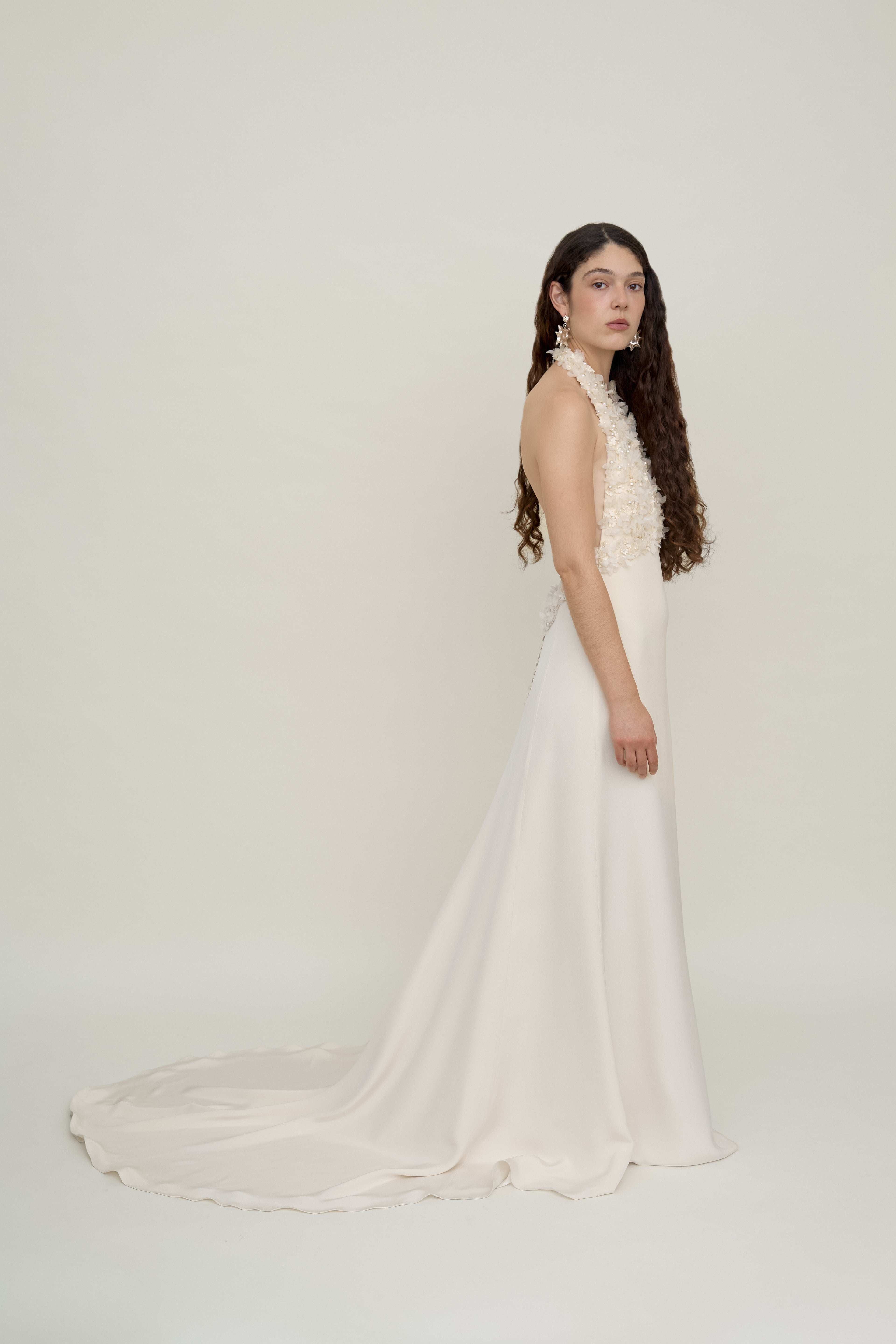 The Open Back Flower Gown