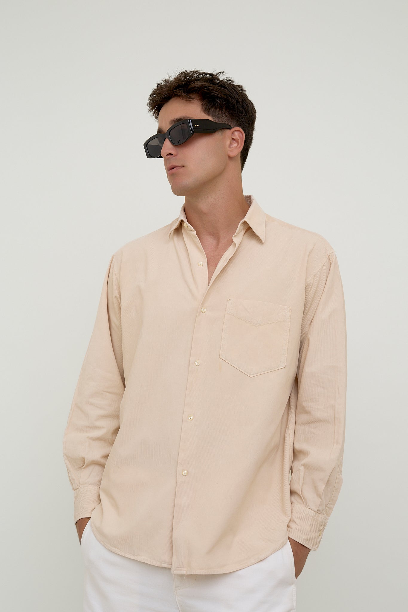 Cream corduroy shirt