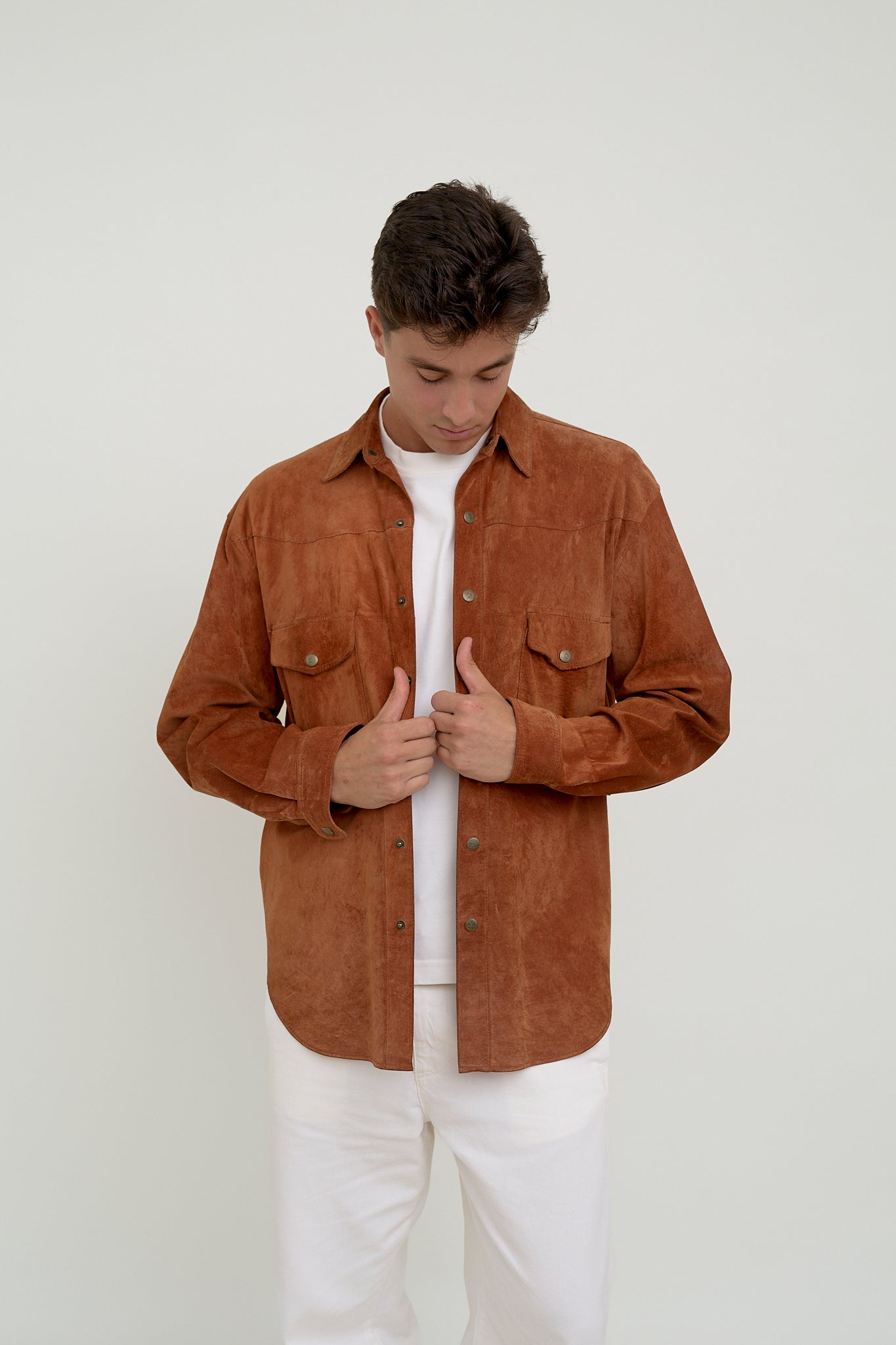 Men's suede shirt
