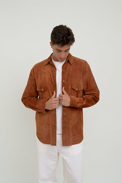 Men's suede shirt