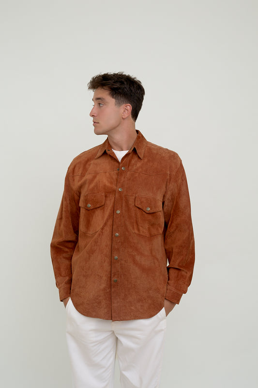 Men's suede shirt