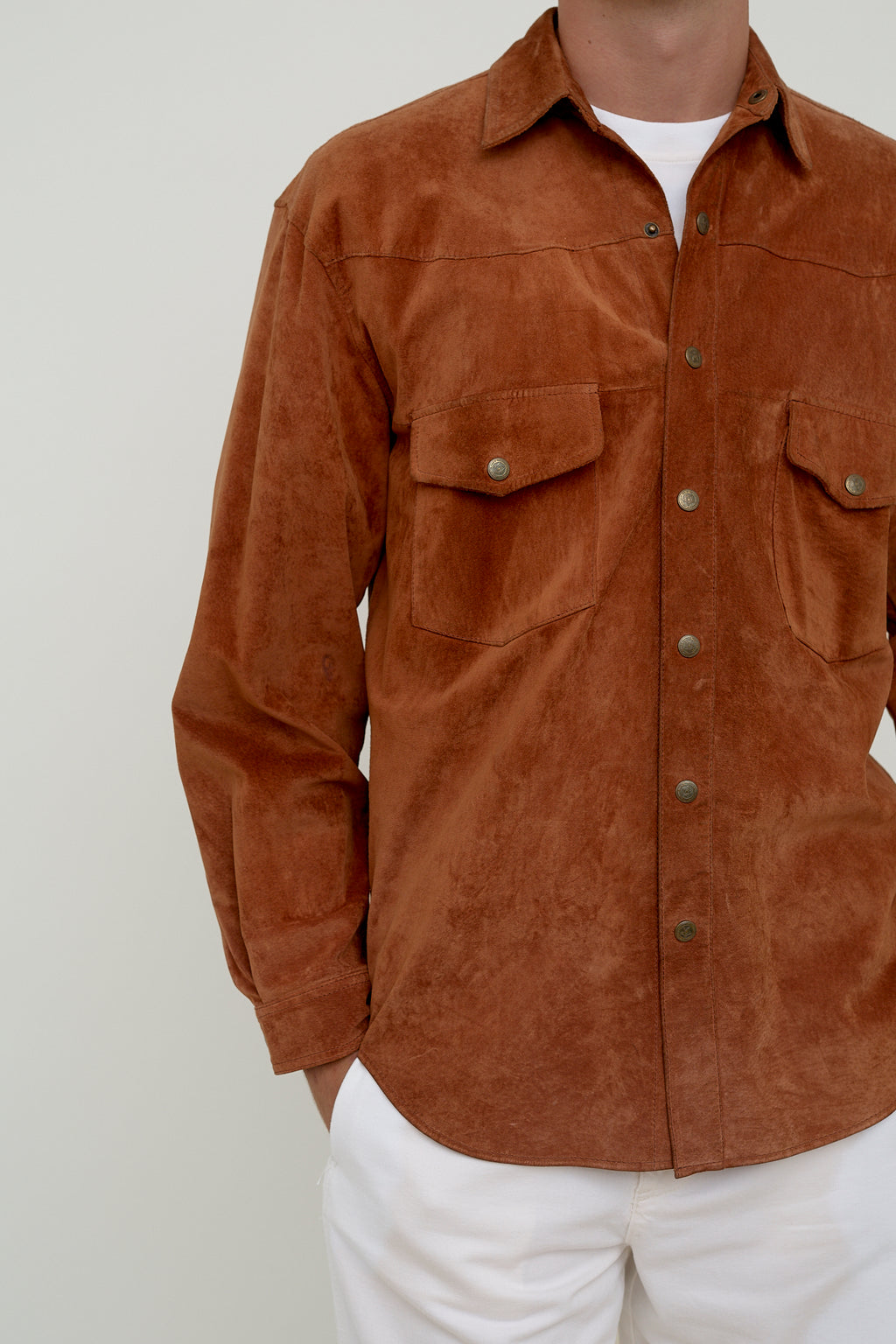 Men's suede shirt