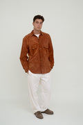 Genuine suede overshirt