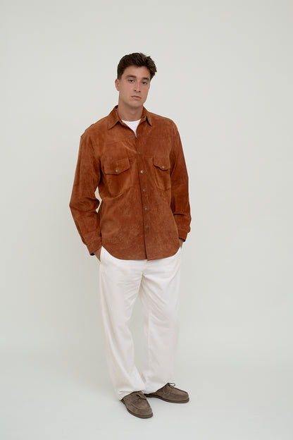 Men's suede shirt