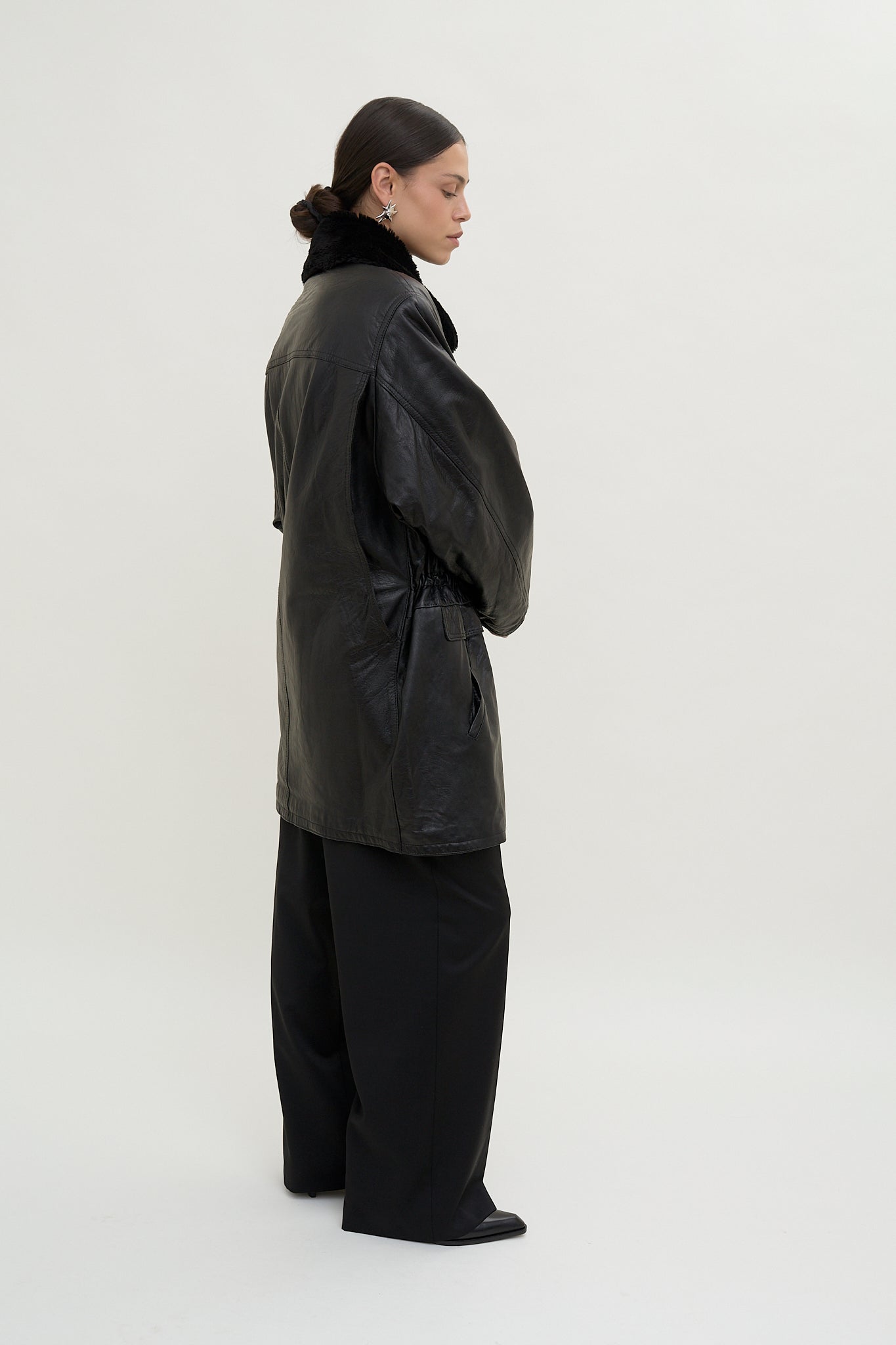 Vintage leather parka