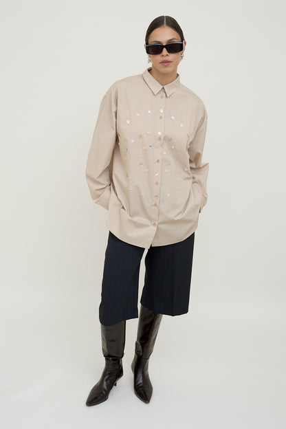 dariadé taupe shirt