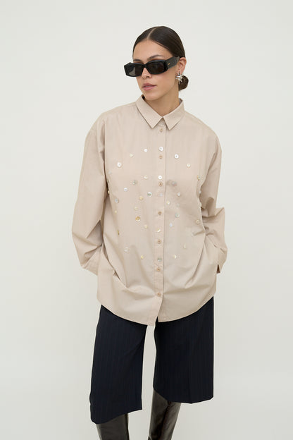 dariadé taupe shirt