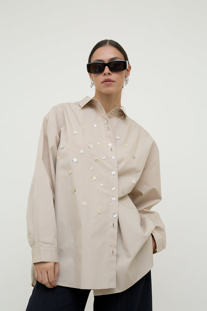 dariadé taupe shirt